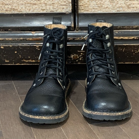 birkenstock black leather boots - Picture 2 of 6